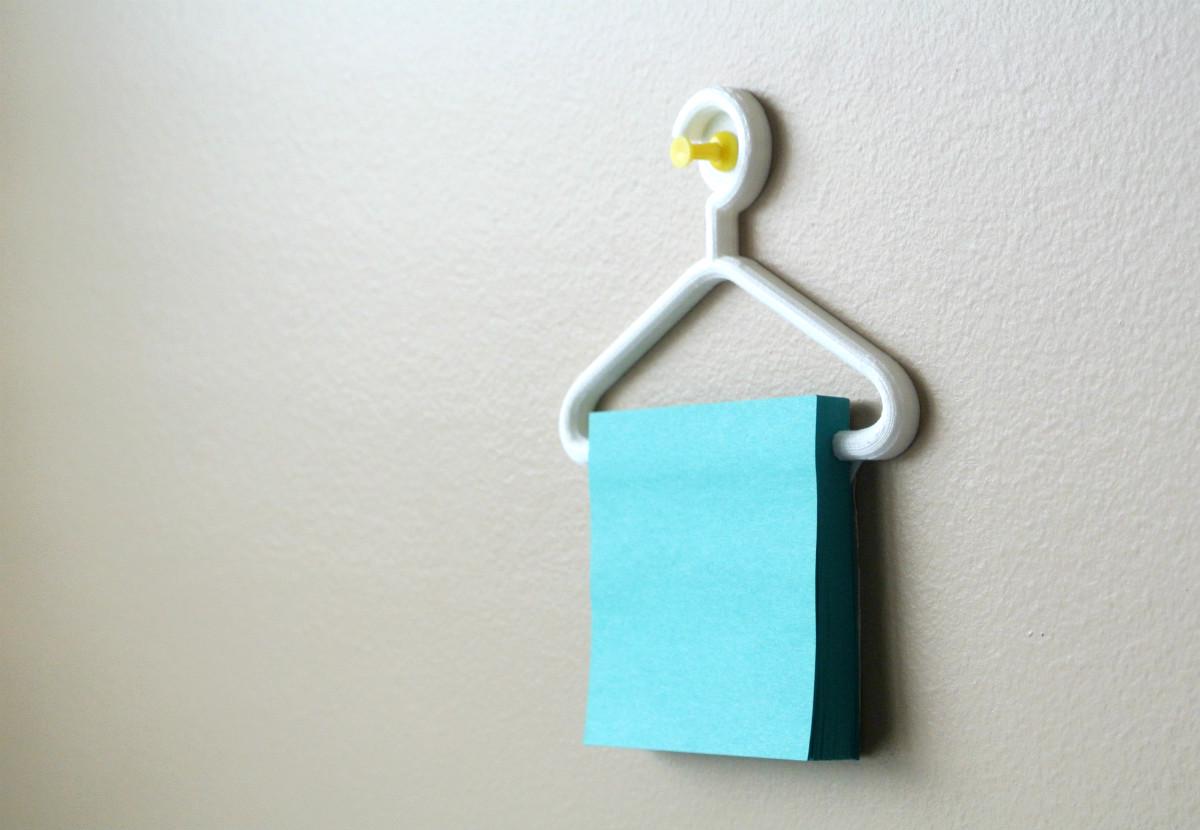 Sticky Note Hanger / 3D Printed Organizer for Notes and Reminders / Office and Desk Accessory - Free Shipping