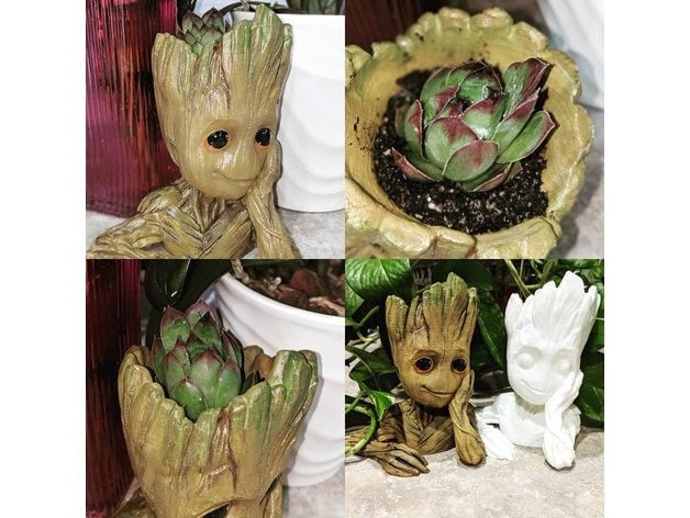 Groot Planter - paint or choose color! -Free Shipping