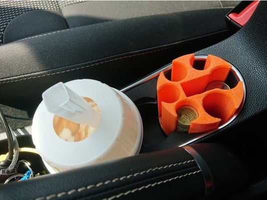 Coin organizer / car cup  coin holder / Car clutter organizer/ Loose change organizer / Cool gift -FREE SHIPPING