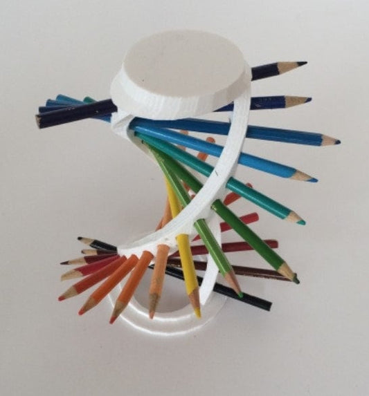 DNA Helix Pencil Holder / colored pencils Stand / pen holder / Pencil - FREE SHIPPING