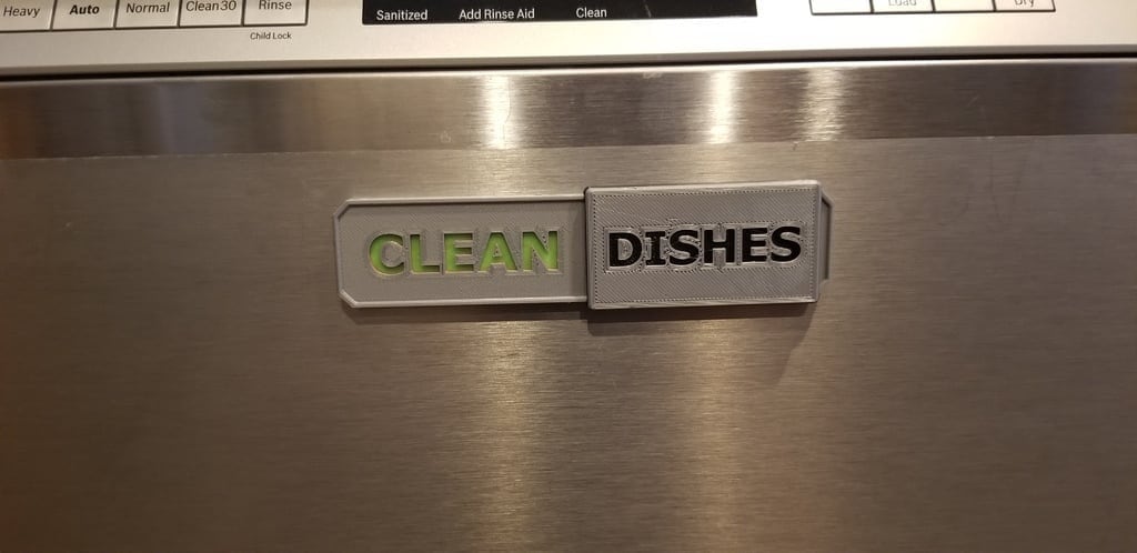 Dishwasher Alert Sign - Easily Keep Track of Dirty or Clean Dishes - Free Shipping!